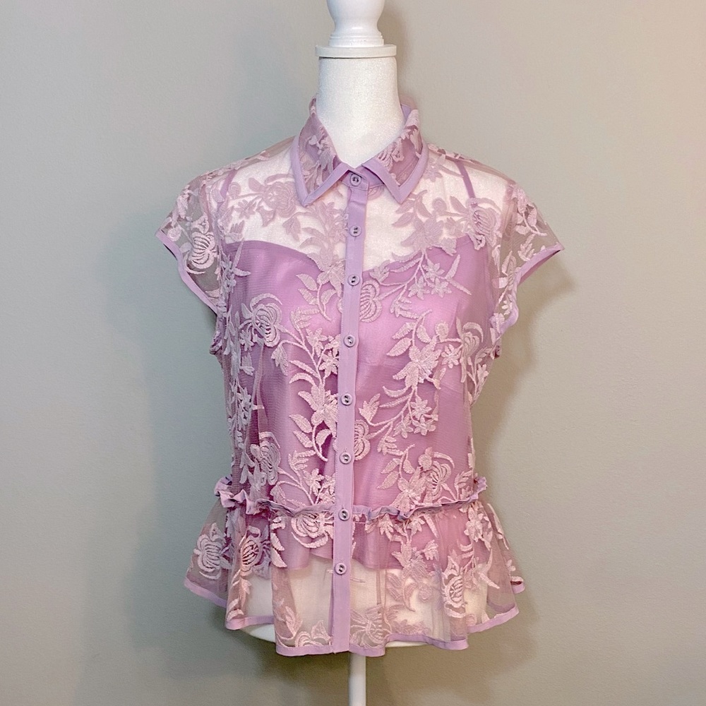 Nanette Lepore Lace Blouse and Camisole